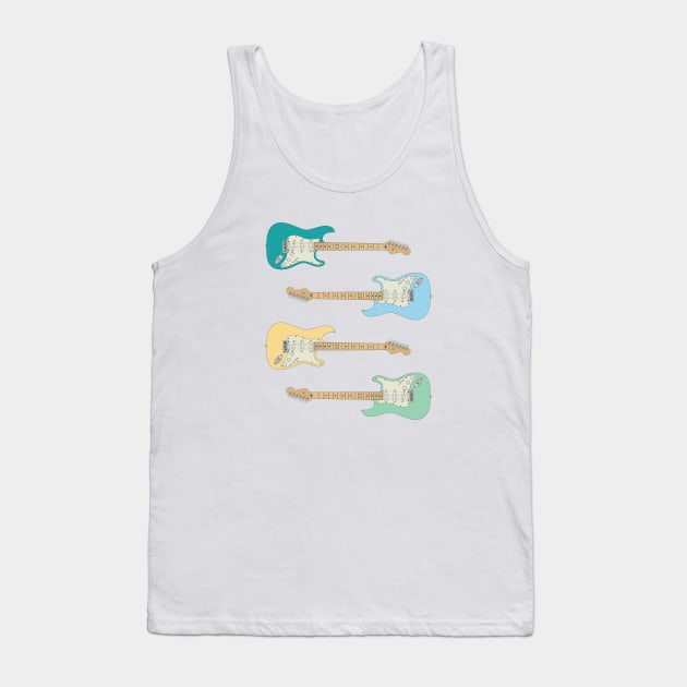 S-Style Electric Guitar Maple Pack Tank Top by nightsworthy